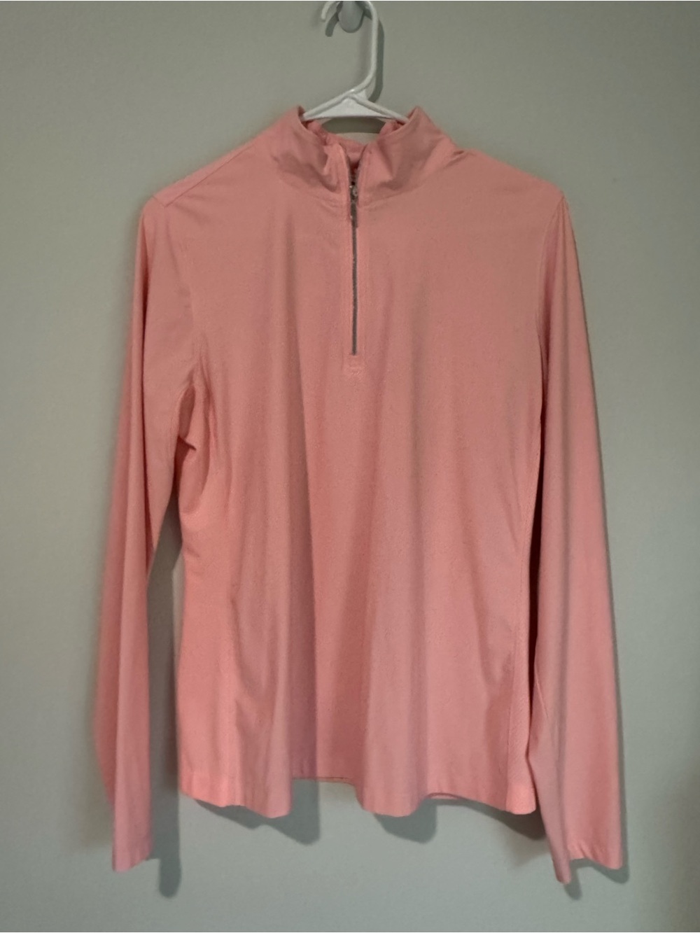 Lady Hagen Light Pink Quarter-Zip Long Sleeve Performance Top